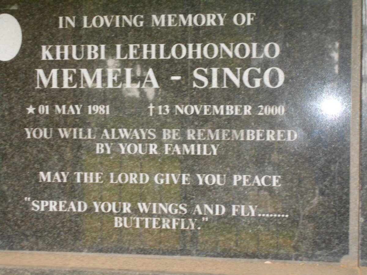 SINGO Khubi Lehlohonolo, MEMELA 1981-2000