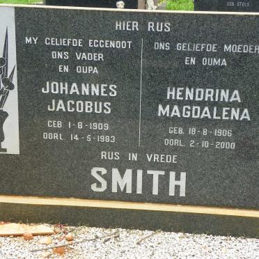 SMITH Johannes Jacobus 1909-1983 &amp; Hendrina Magdalena 1906-2000