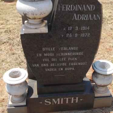 SMITH Ferdinand Adriaan 1914-1972