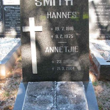 SMITH Hannes 1916-1975 &amp; Annetjie 1921-2004