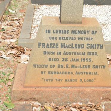 SMITH Fraize, MACLEOD 1880-1955