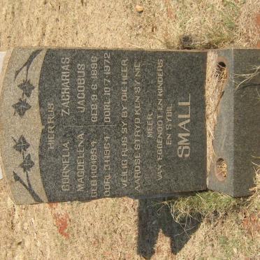 SMALL Zacharias Jacobus 1896-1972 &amp; Cornelia Magdelena 1894-1964