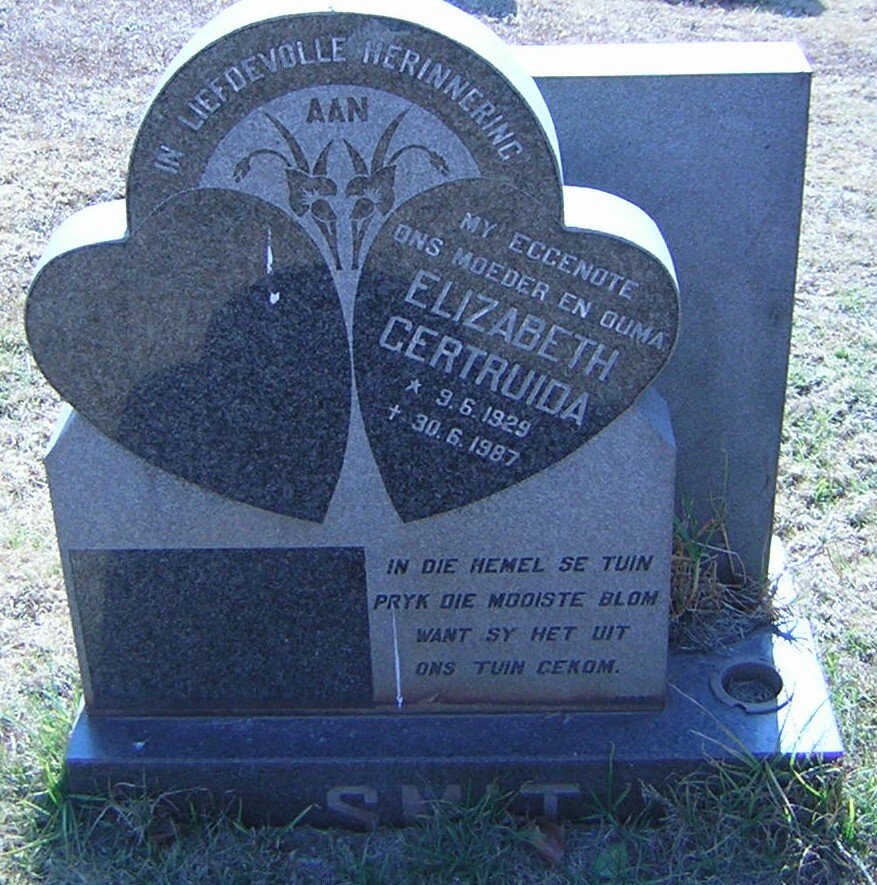 SMIT Elizabeth Gertruida 1929-1987