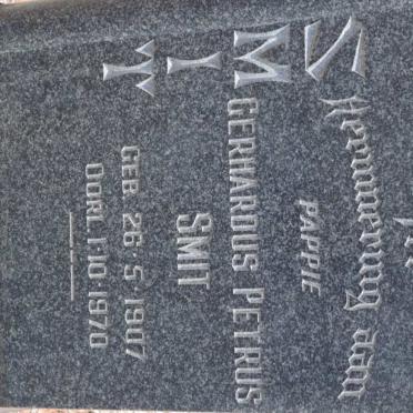 SMIT Gerhardus Petrus 1907-1970