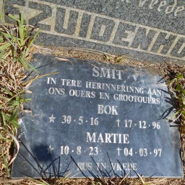 SMIT Bok 1916-1996 &amp; Martie 1923-1997