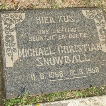 SNOWBALL Michael Christian 1958-1958