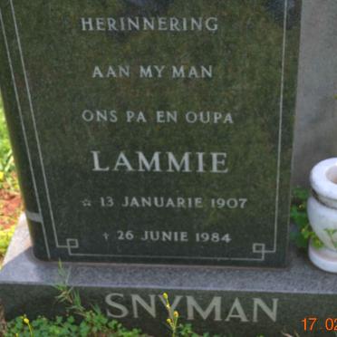 SNYMAN Lammie 1907-1984