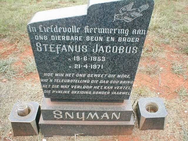 SNYMAN Stefanus Jacobus 1953-1971