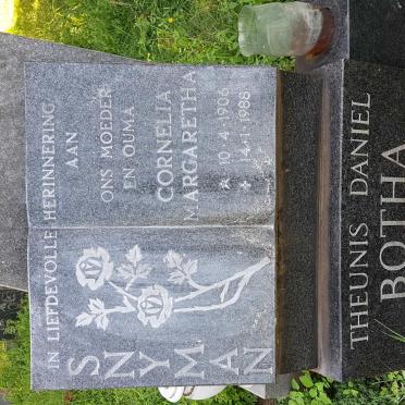 SNYMAN Cornelia Margaretha 1906-1988 :: BOTHA Theunis Daniel 1936-1981