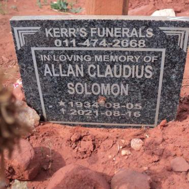 SOLOMON Allan Claudius 1934-2021