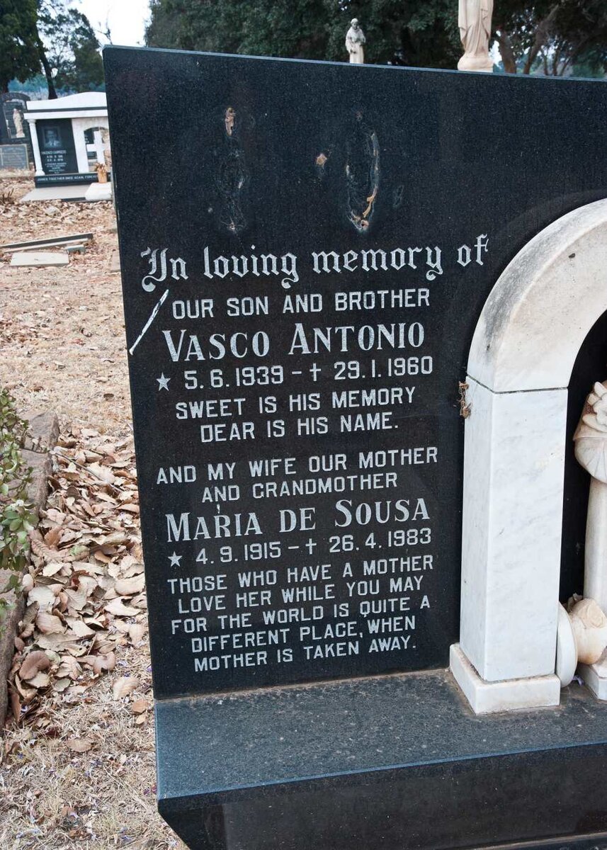 SOUSA Maria, de 1915-1983 :: DE SOUSA Vasco Antonio 1939-1960