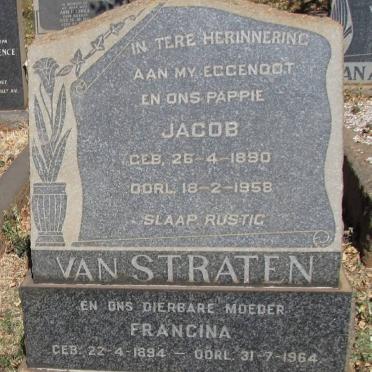 STRATEN Jacob, van 1890-1958 &amp; Francina 1894-1964