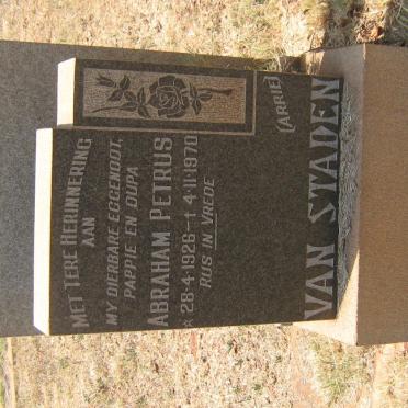 STADEN Abraham Petrus, van 1926-1970