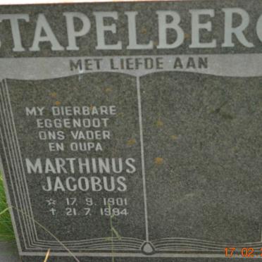 STAPELBERG Marthinus Jacobus 1901-1984