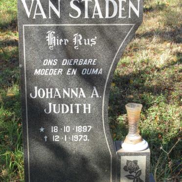 STADEN Johanna A. Judith, van 1897-1973