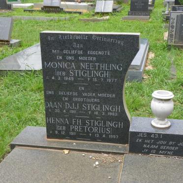 STIGLINGH D.J.J. 1911-1983 &amp; F.H. PRETORIUS 1911-1997 :: NEETHLING Monica nee STIGLINGH 1949-1977