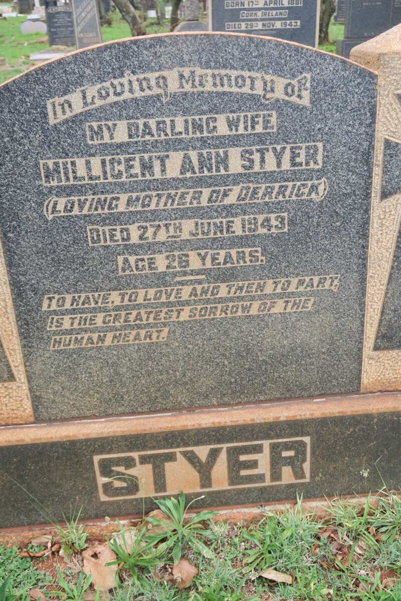 STYER Millicent Ann -1943