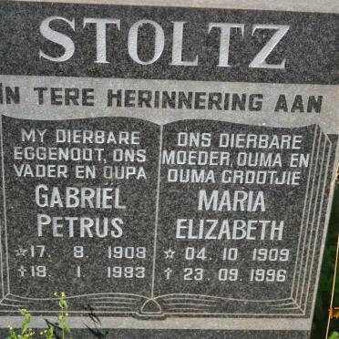 STOLTZ Gabriel Petrus 1908-1983 &amp; Maria Elizabeth 1909-1996