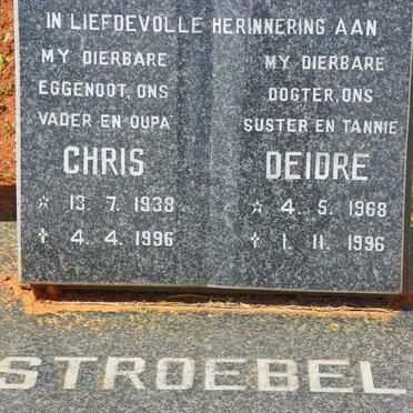 STROEBEL Chris 1938-1996 :: STROEBEL Deidre 1968-1996