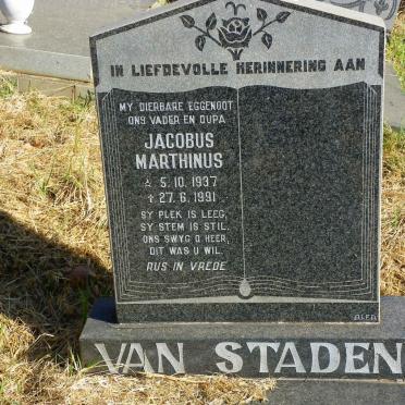 STADEN Jacobus Marthinus, van 1937-1991