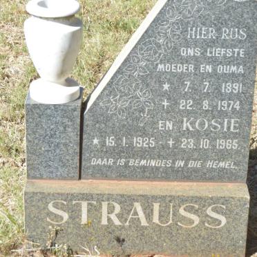 STRAUSS Moeder 1891-1974 :: STRAUSS Kosie 1925-1965
