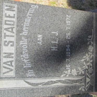 STADEN H.L.J., van 1894-1972