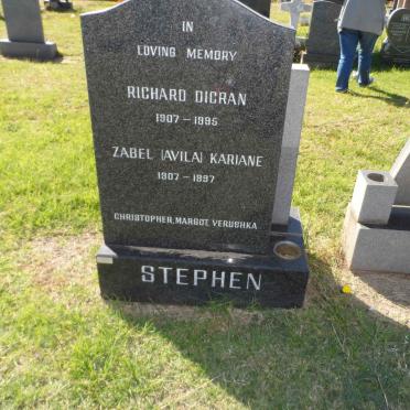 STEPHEN Richard Dicran 1907-1995 &amp; Zabel Kariane 1907-1997