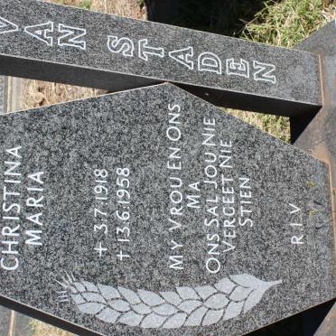 STADEN Christina Maria, van 1918-1958