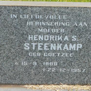 STEENKAMP Hendrika S. nee COETZEE 1888-1957