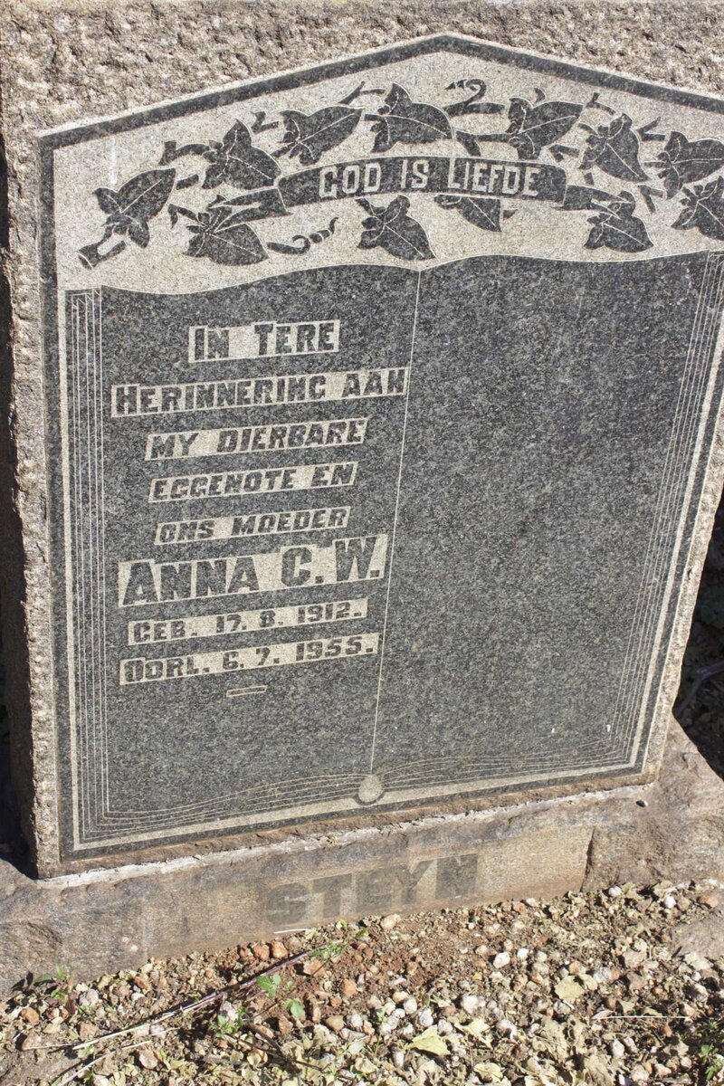 STEYN Anna C.W. 1912-1955