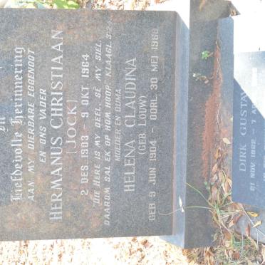 STEYN Hermanus Christiaan 1903-1964 &amp; Helena Claudina LOUW 1904-1968