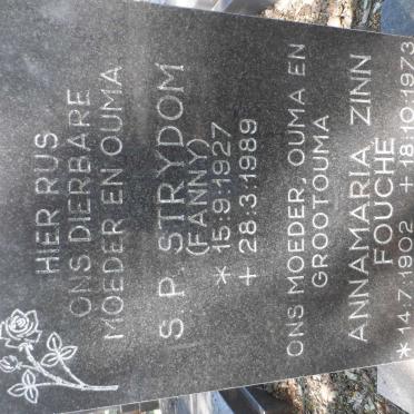 STRYDOM S.P. 1927-1989 :: FOUCHÉ Annamaria Zinn 1902-1973