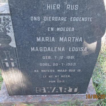 SWART Maria Martha Magdalena Louisa 1881-1953