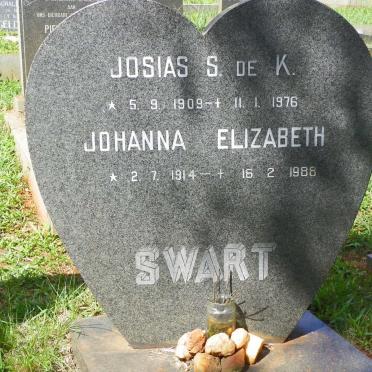 SWART Josias S. de K. 1909-1976 &amp; Johanna Elizabeth 1914-1988