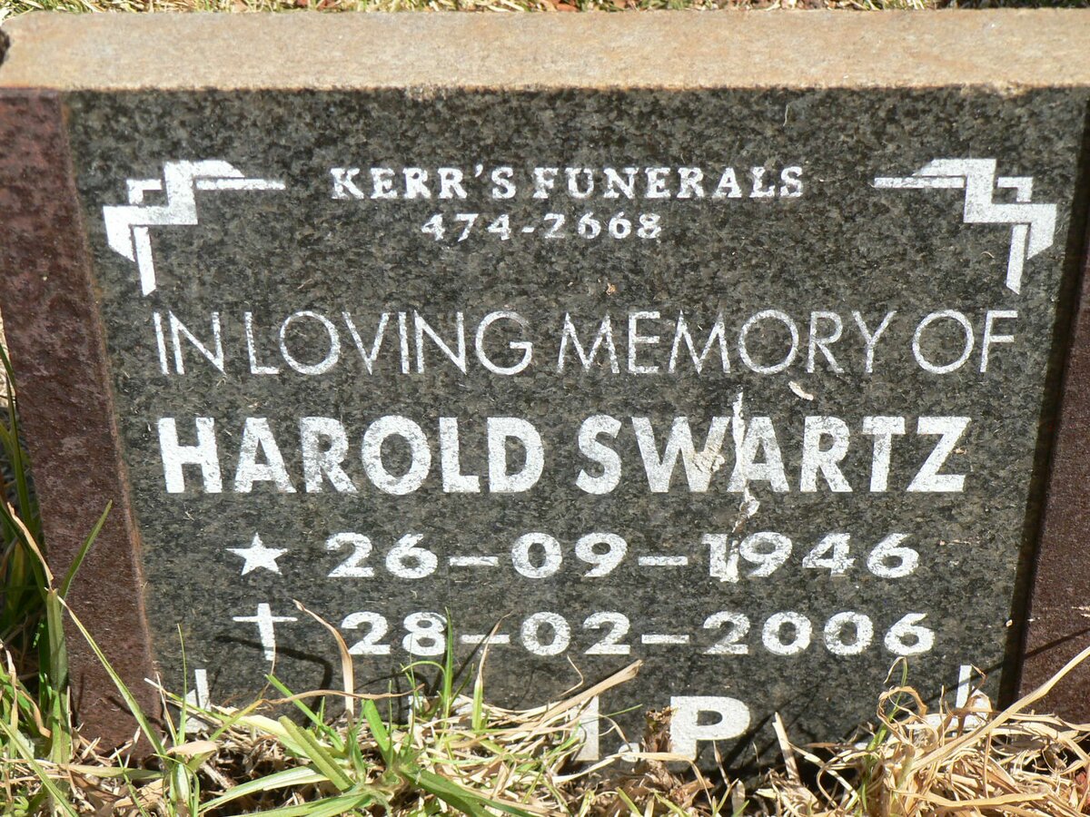 SWARTZ Harold 1946-2006