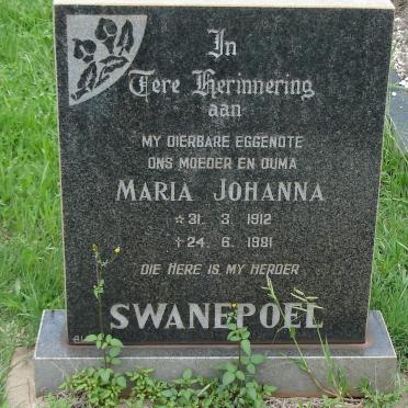 SWANEPOEL Maria Johanna 1912-1981