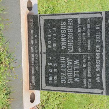 SWANEPOEL Willem Jacobus Hertzog 1925-1994 &amp; Gerbrechta Susanna 1926-1991