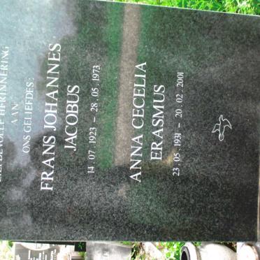 SWANEPOEL Frans Johannes Jacobus 1923-1973 &amp; Anna Cecelia ERASMUS 1931-2001