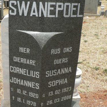 SWANEPOEL Cornelius Johannes 1920-1978 &amp; Susanna Sophia 1923-2008