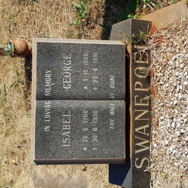 SWANEPOEL George 1906-1991 &amp; Isabel 1908-1990