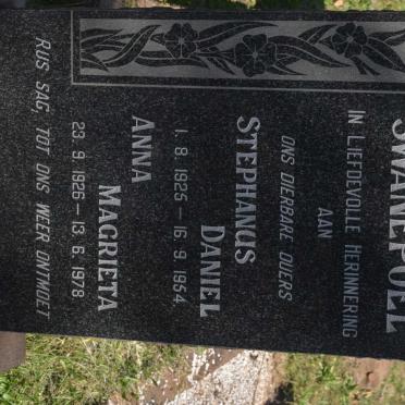 SWANEPOEL Stephanus Daniel 1925-1954 &amp; Anna Magrieta 1926-1978