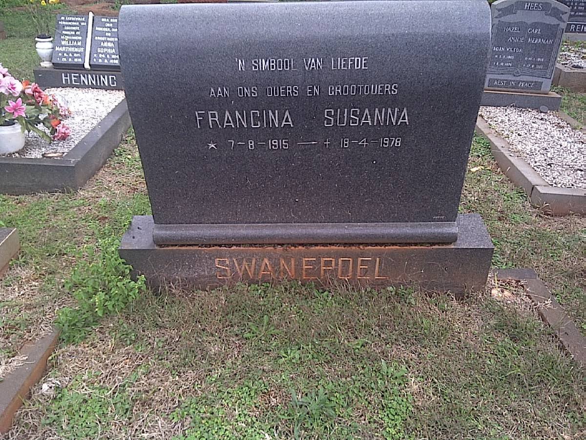 SWANEPOEL Francina Susanna 1915-1978