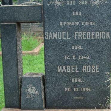 UNGERER Samuel Frederick -1946 &amp; Mabel Rose -1954
