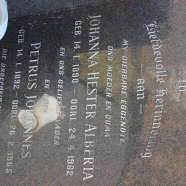 UYS Petrus Johannes 1892-1965 &amp; Johanna Hester Alberta 1890-1962