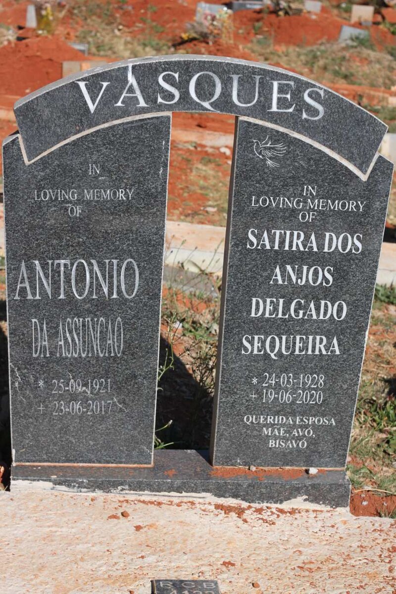 VASQUES Antonio Da Assuncao 1921-2017 &amp; Satira Dos Anjos Delgado Sequeira 1928-2020