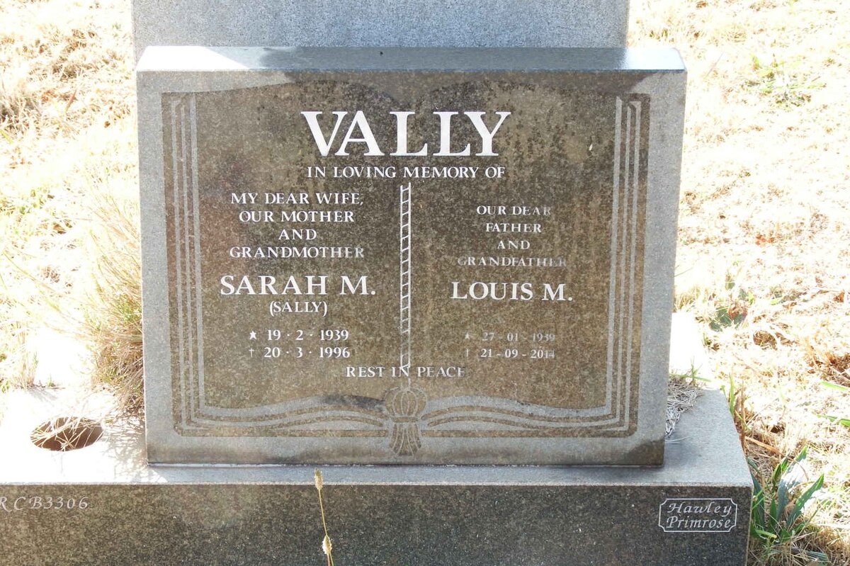 VALLY Louis M. 1939-2014 &amp; Sarah M. 1939-1996