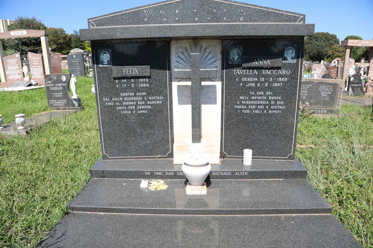 VACCARO Anna Tavella 1902-1987 :: ? Felix 1925-1984