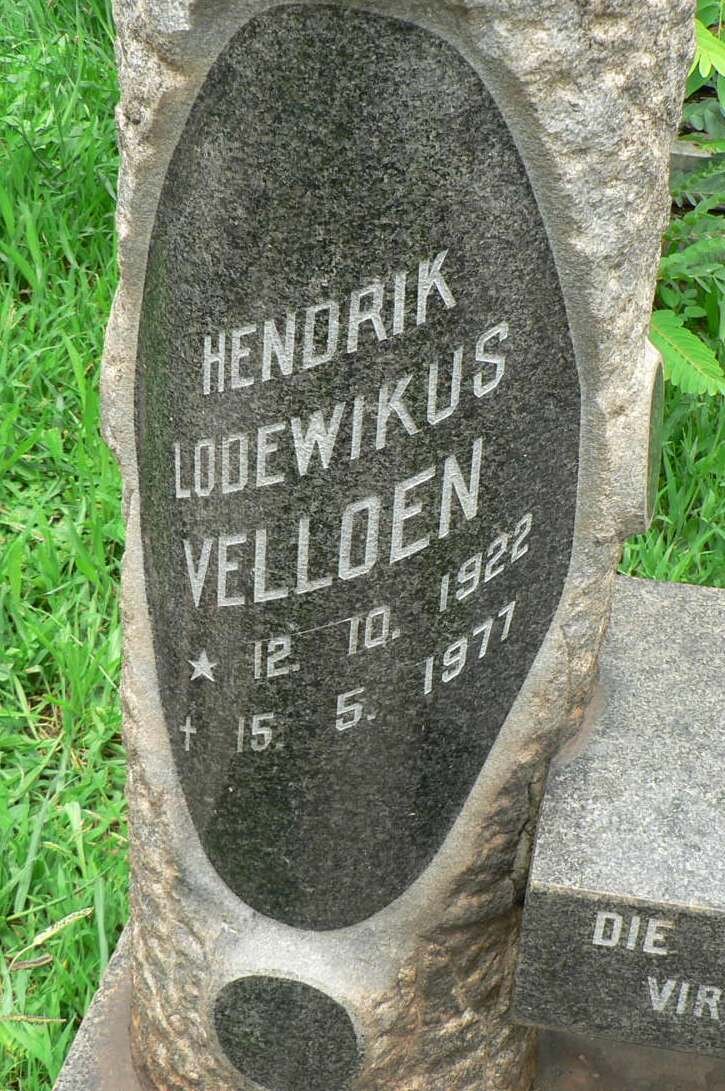 VELLOEN Hendrik Lodewikus 1922-1977
