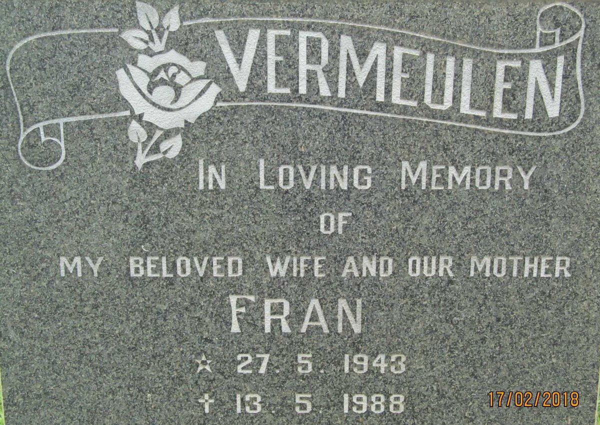 VERMEULEN Fran 1943-1988