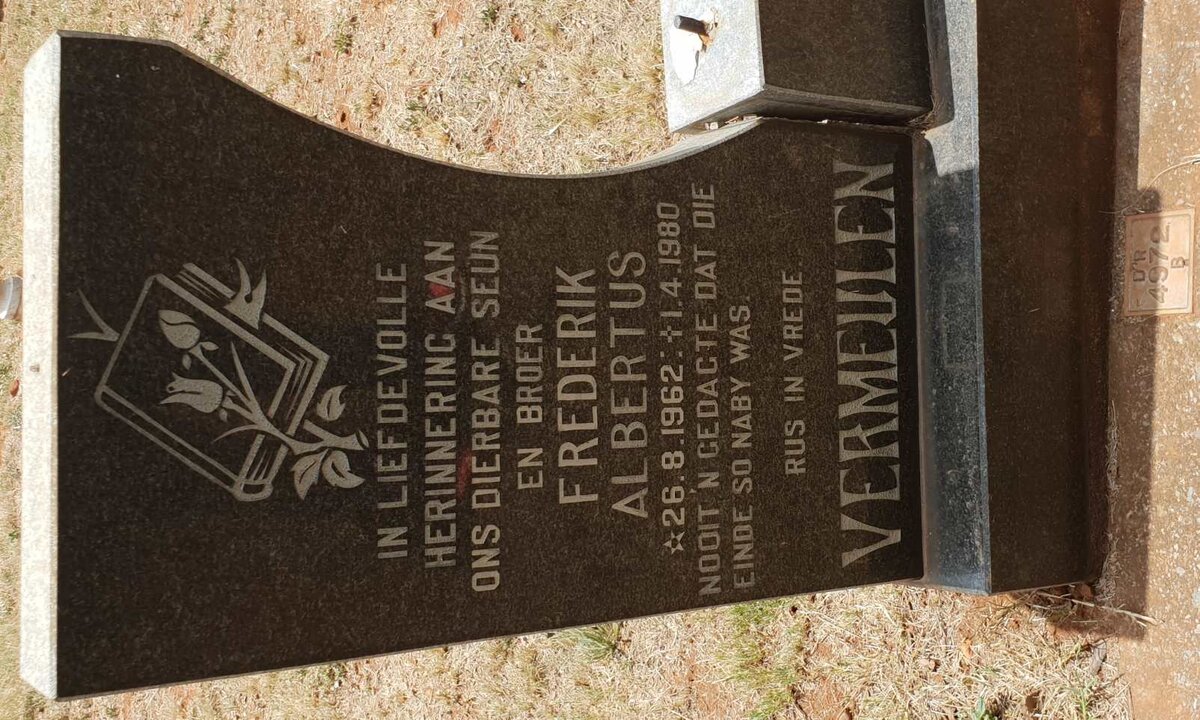 VERMEULEN Frederik Albertus 1962-1980